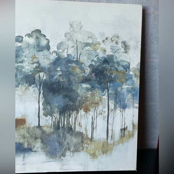 Maya Woods “Autumn Indigo” Landscape Wall Art Print on Classic Canvas - Picture 13 of 16